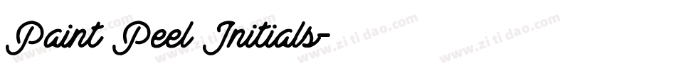Paint Peel Initials字体转换